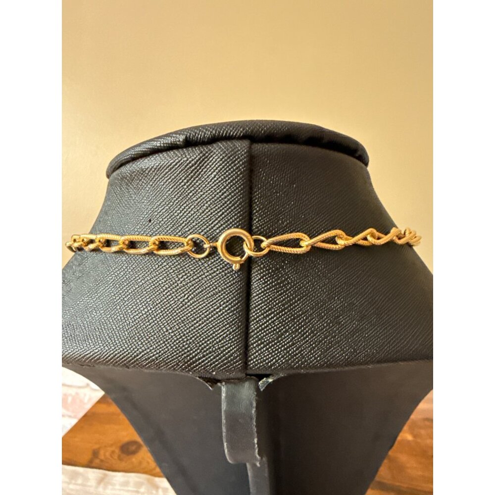 Vintage Gold-Tone Filigree Pendant Necklace With Double Cross Unique - Picture 7 of 15